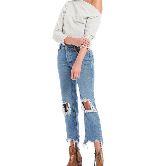 Free People Fuji Thermal One Shoulder Top in Light Grey - Picture 3 of 7